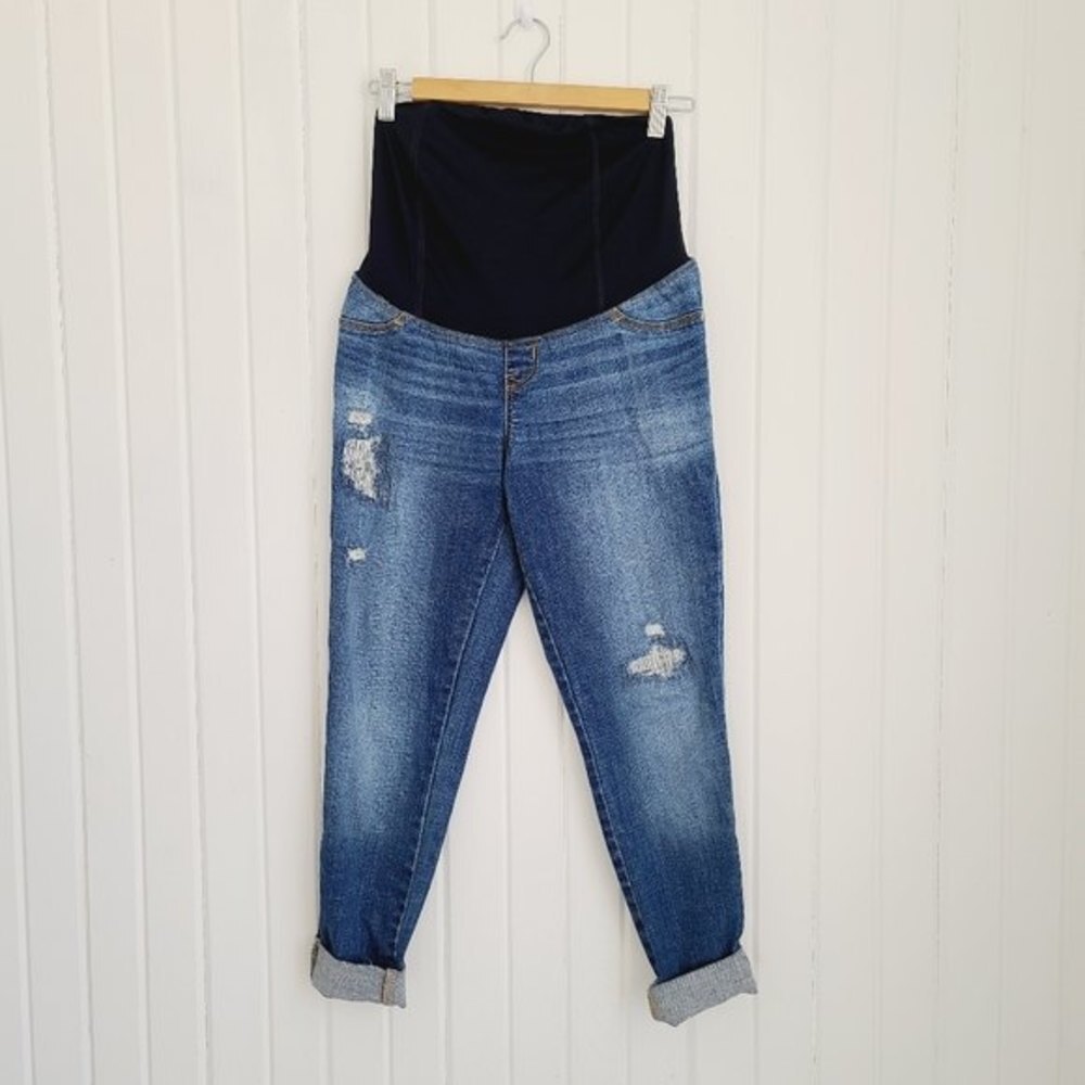 Isabel Maternity By Ingrid &Isabel Sz. 2 Distressed Casual Jeggings